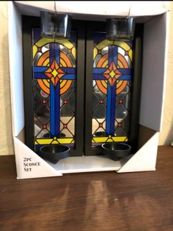 2 Piece Mirror Sconce Set