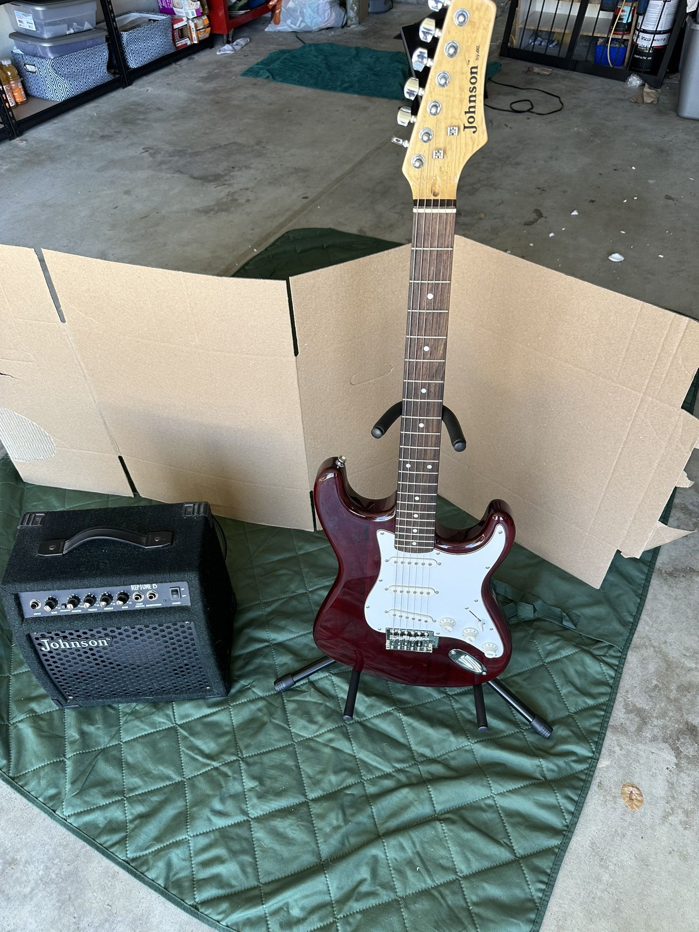 Vintage Johnson guitar and amp