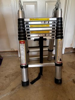 8ft Telescoping Multi-Position Aluminum Ladder | Foldable A-Frame and Extension | Moving Sale