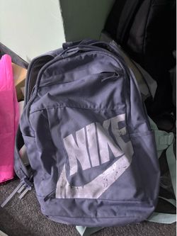 Nike purple backpack with white Nike logo #nike #swoosh