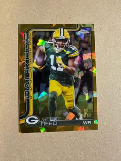 2025 Topps Chrome - Jayden Reed #107 Gold Sapphire Refractor /50