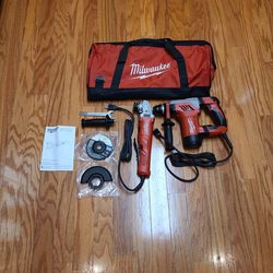 Milwaukee Corded Electric Rotary Hammer, Grinder Combo Kit