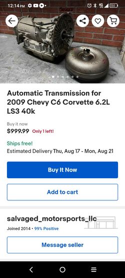 2009 C6 Corvette Transmission