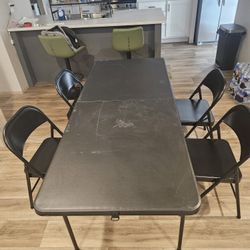 6ft table with 4 chairs