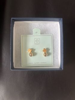 Enewton Signature Cross Gold Studs 14k- Classic Gold