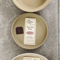 Trio Of Pampered Chef Stoneware Baking Dishes