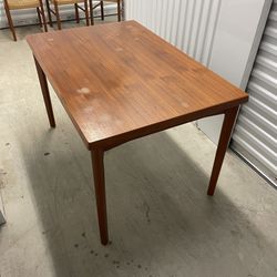 Danish German teak expandable dining table located by the Miami Design District. 