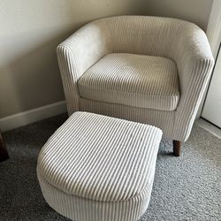 White accent chair