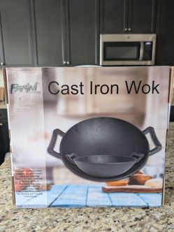 Parini Cookware Cast Iron Wok