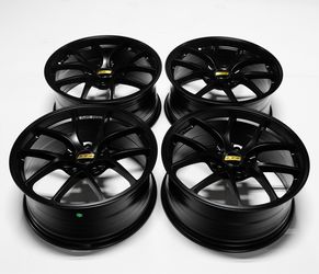 New 18 Inch BBS Style Wheels 18x8 +40 5x114.3 Matte Black Rims Set of 4 CB73.1