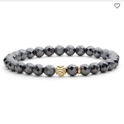 Lagos 18K Hematite Caviar Icon Beaded Stretch Bracelet