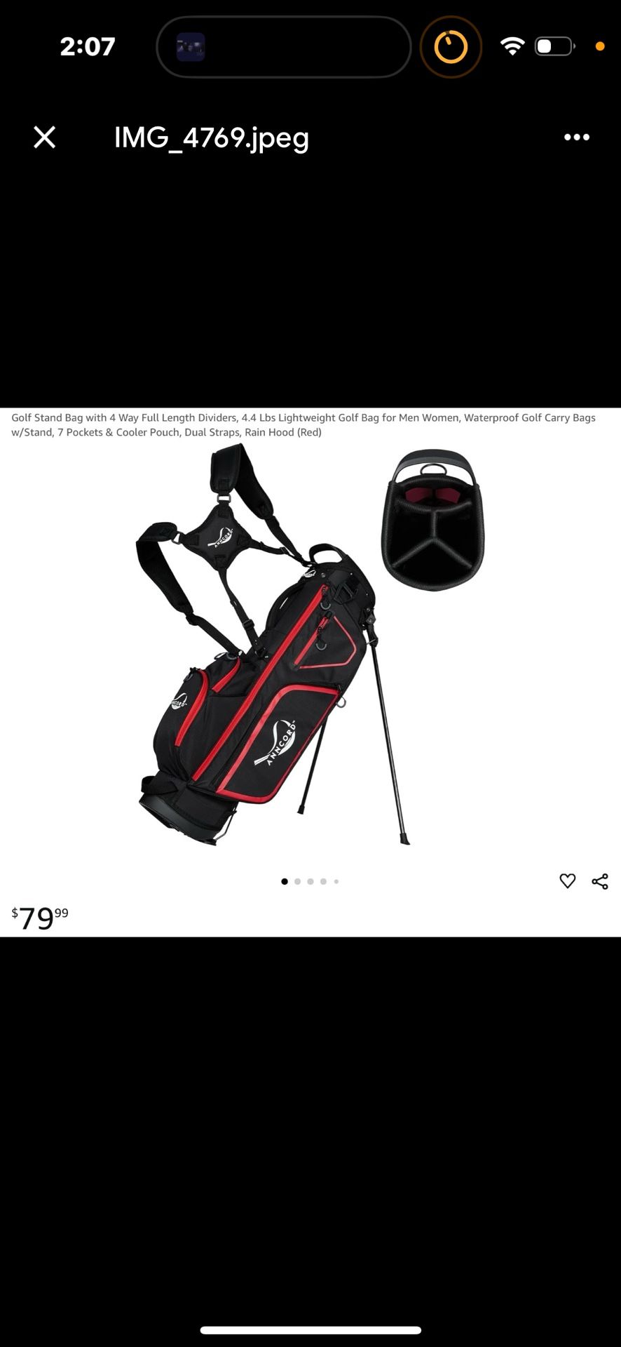 Golf Bag And Stand