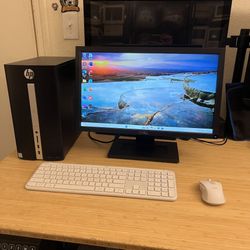 FAST Complete Desktop PC Setup / Intel Core i5 6400T CPU / 8GB DDR4 RAM / 120GB SSD / GTX 745 4GB GPU / 20” Monitor / BT Keyboard & Mouse / Windows 11