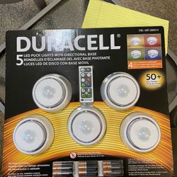 Duracell 5 LED Puck Lights With Batteries