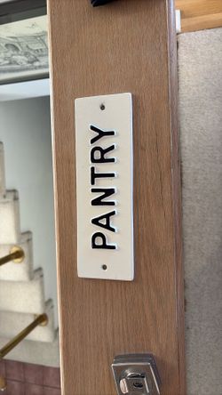 PANTRY Sign Embossed Lettered