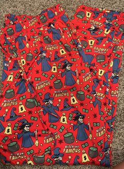 Witch and Famous Halloween Print Lounge Pants