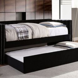 Brand New Black Twin Size Daybed w Trundle Bed 