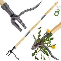 new Weed Puller, Stand Up Heavy Duty Weed Remover Tool with Long Handle – 4-Claw Steel Head Weeder for Dandelions, Bamboo Garden Hand Weeding Tool, No
