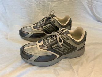 Men Fendi Flow Sneakers - Metallic Silver/Gray