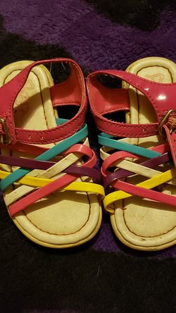 Childrens place girl colorful sandles size 7