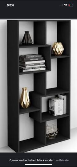 Black wooden bookshelf ( from Scandinavian designs furniture )