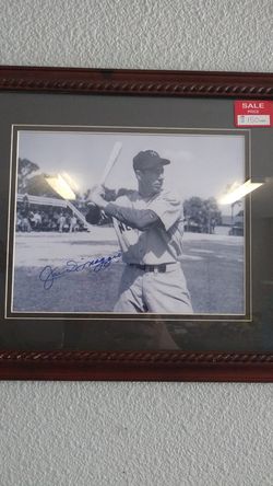 Joe dimaggio autographed picture...real nice peice
