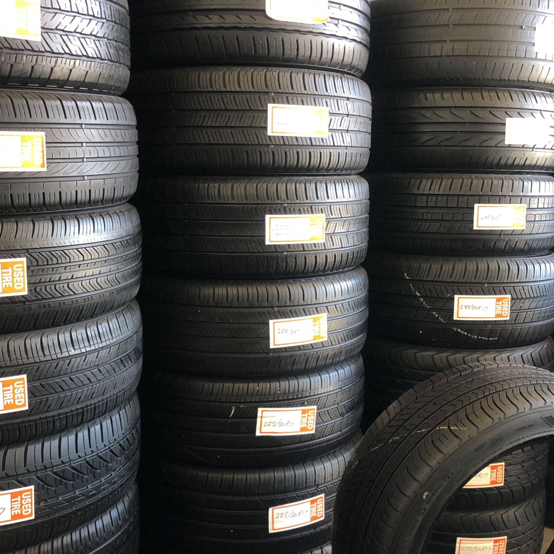 225/50r17 GOOD USED TIRES FOR SALE $50 EACH WITH INSTALLED