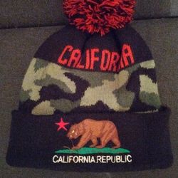 NEW CALIFORNIA BEAR CAMO BEANIE