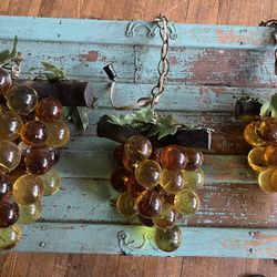 Vintage Lucite Grape Cluster Swag Lamp