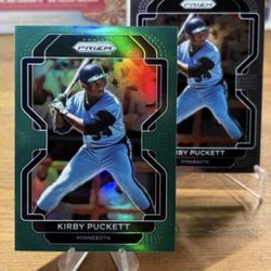 #224 Kirby Puckett 2022 Panini Prizm - Green Prizm