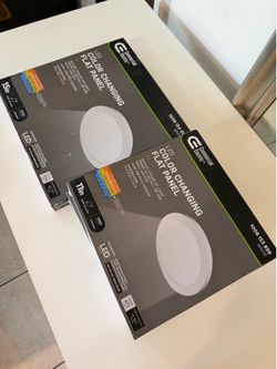 4 New Commercial Electric LED Flat Panel Lights (Three 11" & One 15")