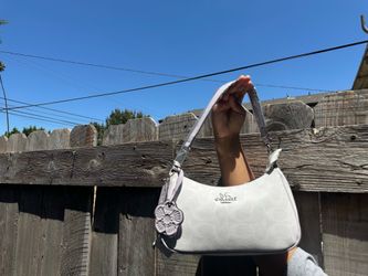 New coach handbag  white with purple