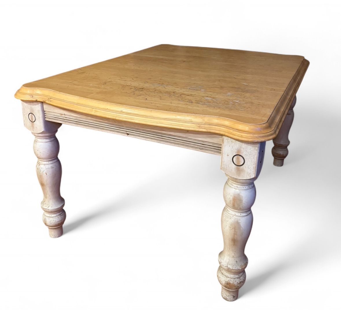 Wooden Vintage Barnstyle Family/Dining Room Table & Chairs