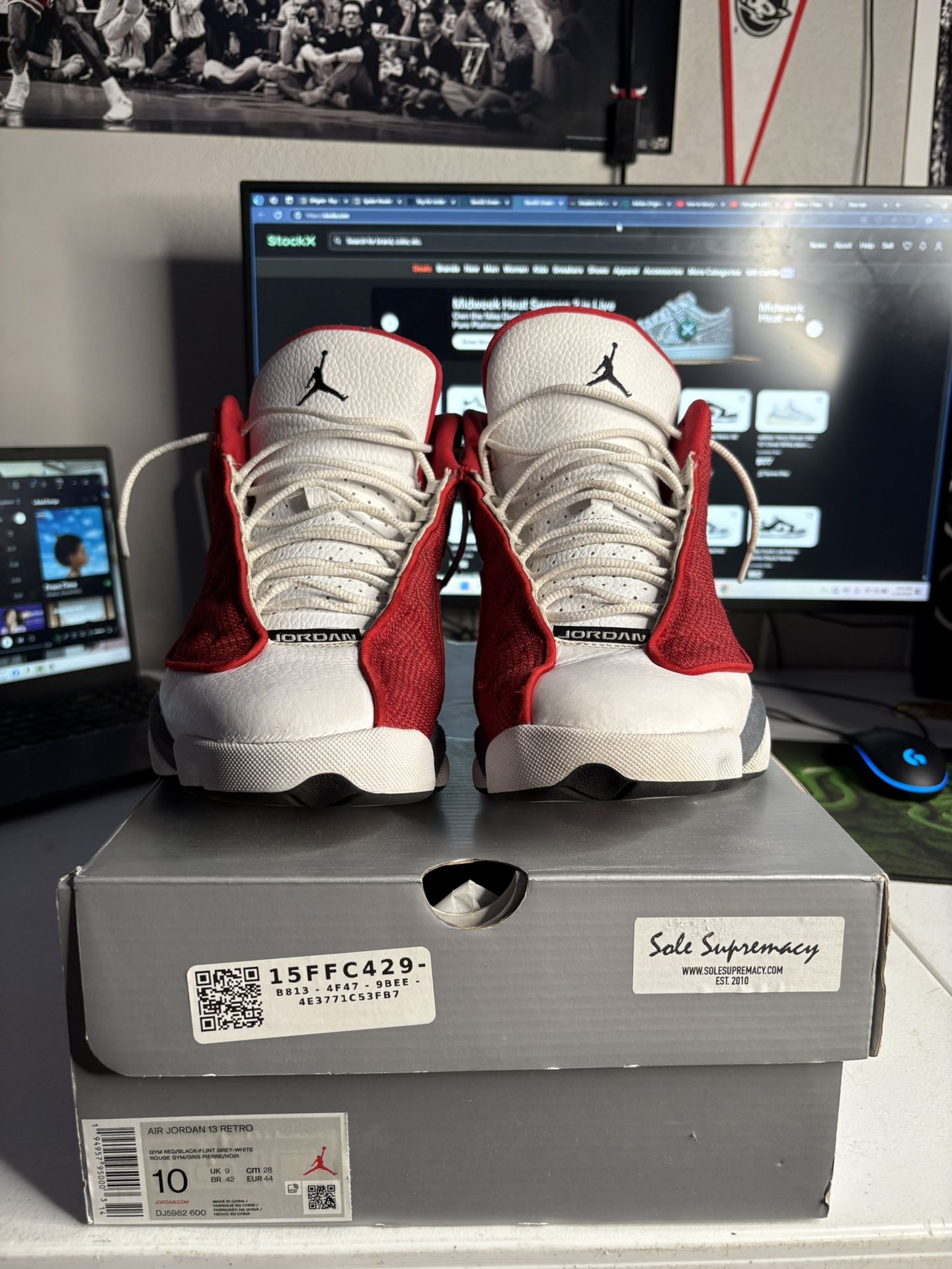 White Gym Red Flint 13 HOT Gym Red Flint Grey Jordan Red 13s