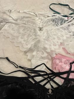 Lace Lingerie Set Bundle – White, Black, Pink