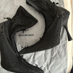 Authentic BALENCIAGA lingerie Knife Booties Size -#7