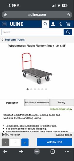 Rubbermaid plastic plattform