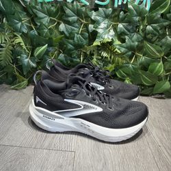 Brooks Womens Glycerin 22 1204341B090 Black Running Shoes Sneakers Size 8 B