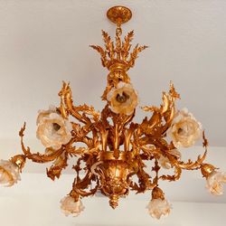 Chandelier-Myran Allan-Bronze dore