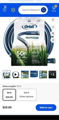 Orbit Polyfusion 50ft 5/8in Heavy-Duty Garden Hose