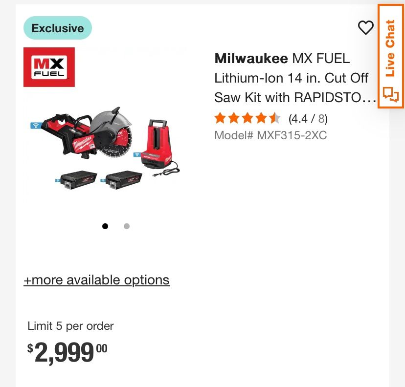 Milwaukee MX Fuel Saw kit