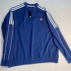 NWT Adidas Crewneck Sweatshirt Mens XL Sweater Golf Tech Indigo Blue White