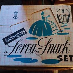 1950's Glass Snack Set 
