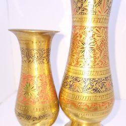 Vintage vase  Brass decor 