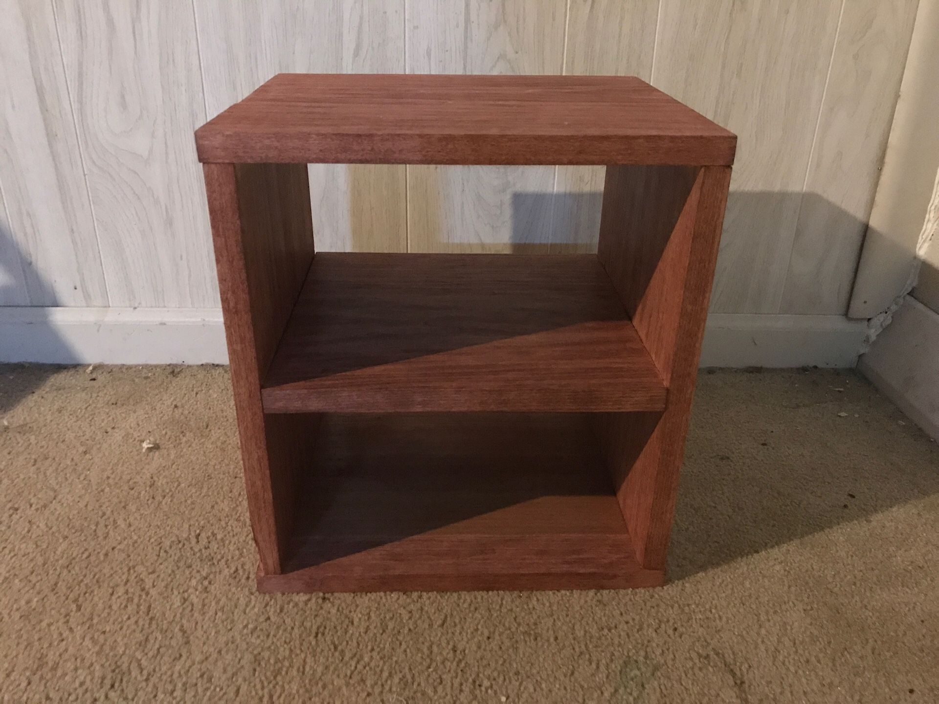 Small Handmade poplar wooden bookshelf or children’s nightstand.