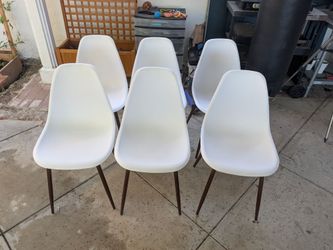 Set of 6 mid-century modern style dining chairs