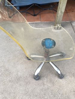 Acrylic Rolling Chair