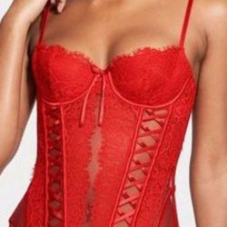 Victoria's Secret Red Corset Style Lingerie Top for Sale in Seattle, WA -  OfferUp