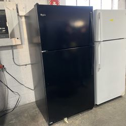 Black Whirlpool refrigerator 