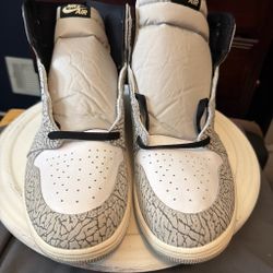 Nike Air Jordan 1 Retro High White Cement Size 18 Deadstock no box